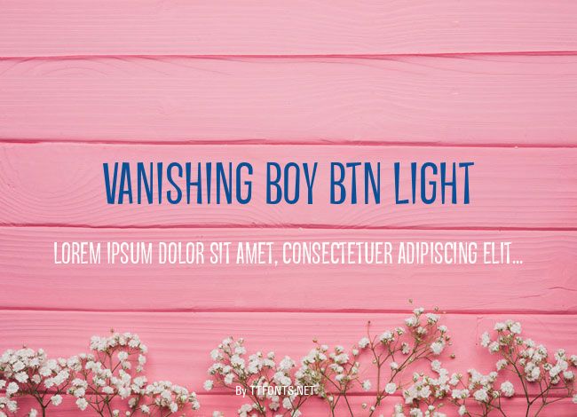 Vanishing Boy BTN Light example